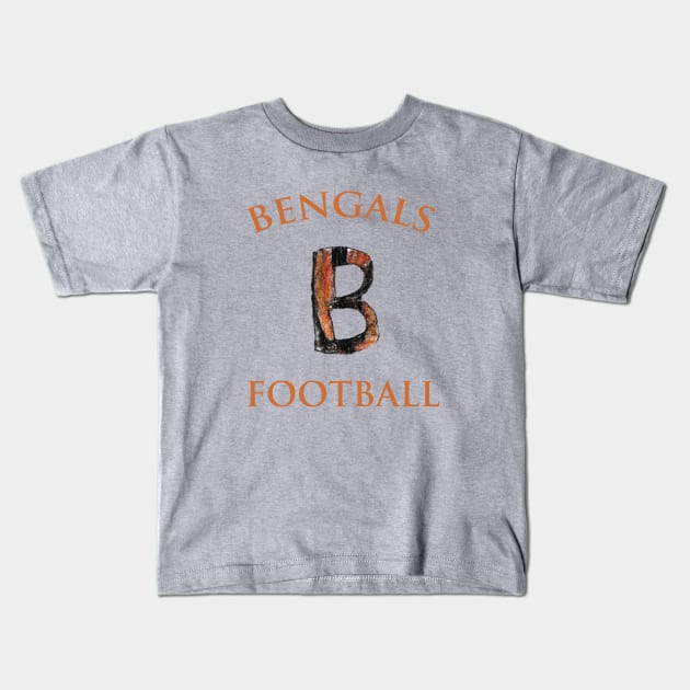 Cincinnati Bengals Football Logo Drawing Kids T-Shirt by Kids’ Drawings 